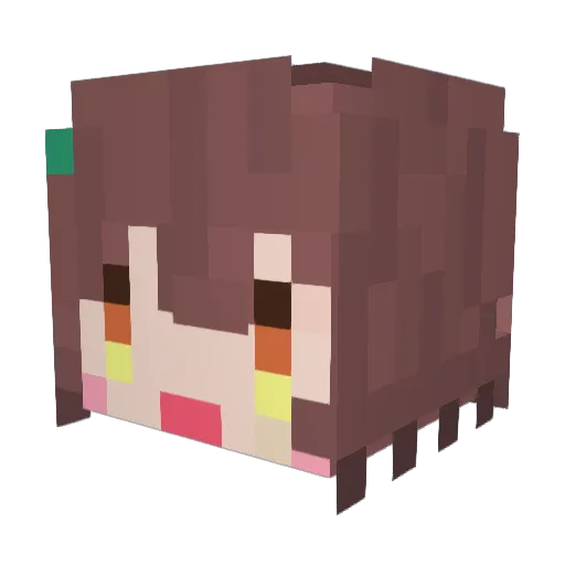 Tochi_sayu Minecraft avatar head, 3D render