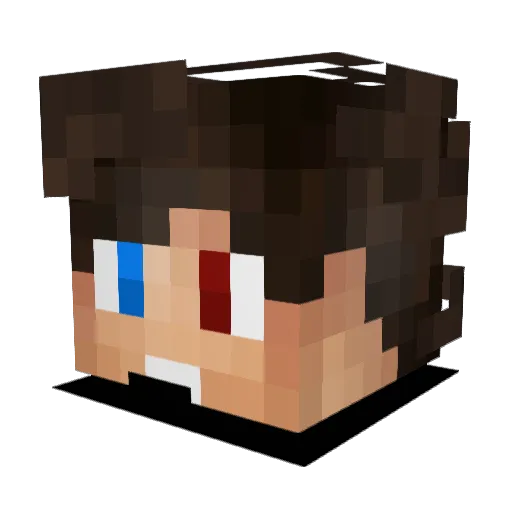 TockaVP Minecraft avatar head, 3D render