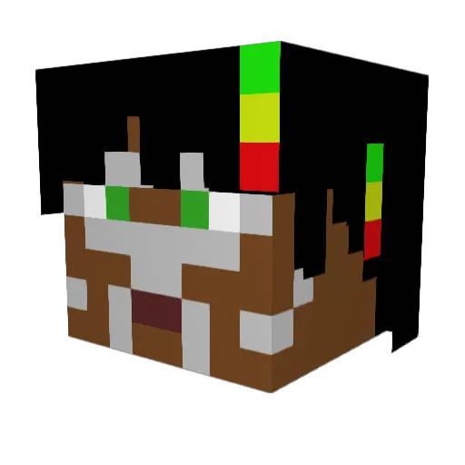 Toclafane Minecraft avatar head, 3D render