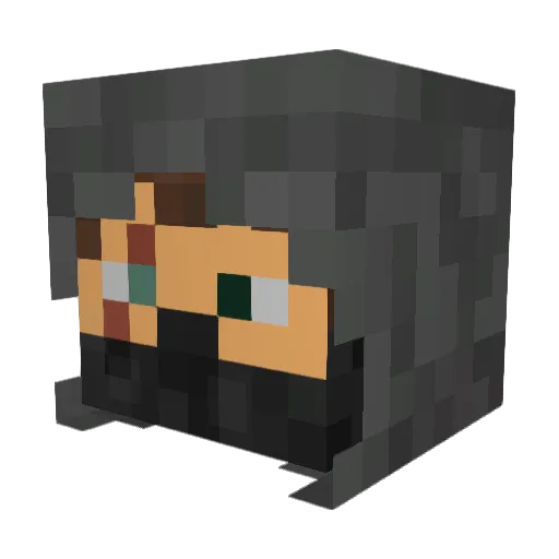 Tocsynn Minecraft avatar head, 3D render