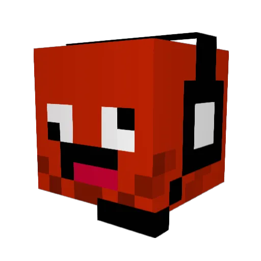 Tocua Minecraft avatar head, 3D render