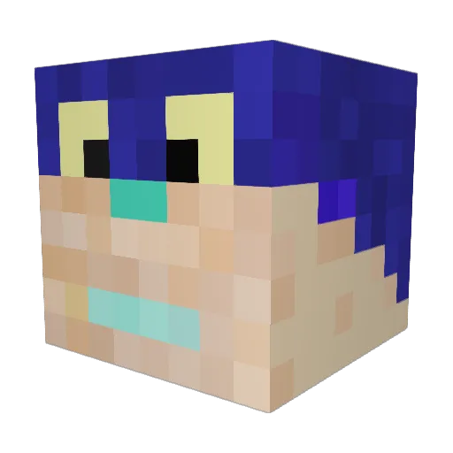 Todau Minecraft avatar head, 3D render