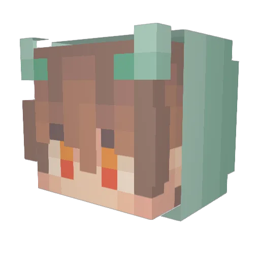 Today_CHO Minecraft avatar head, 3D render