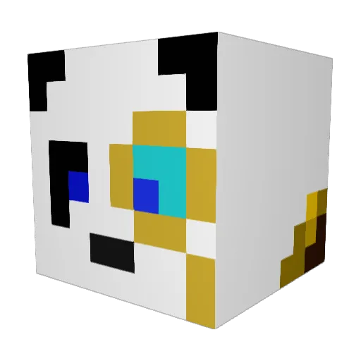 ToddlerPanda87 Minecraft avatar head, 3D render