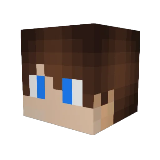ToddyGaga Minecraft avatar head, 3D render