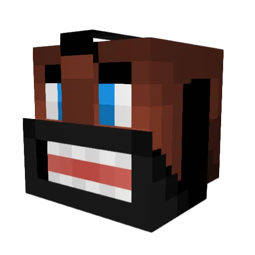 TodesTrip Minecraft avatar head, 3D render