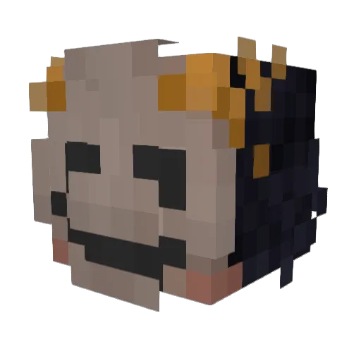 Todessengel Minecraft avatar head, 3D render