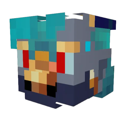 Todisllo Minecraft avatar head, 3D render