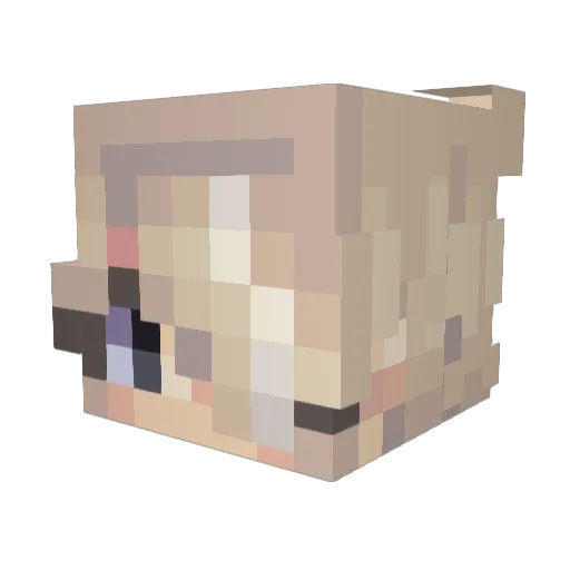 Todomwashka Minecraft avatar head, 3D render