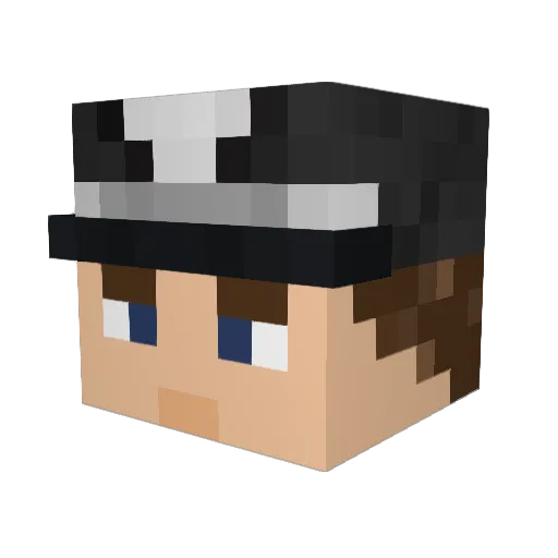 TodvonHinten Minecraft avatar head, 3D render