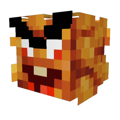 ToeBeannzzz Minecraft avatar head, 3D render