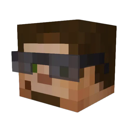 ToeJam1234 Minecraft avatar head, 3D render
