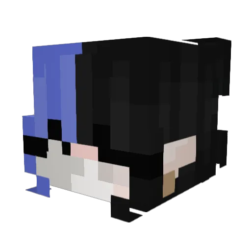 ToeKun Minecraft avatar head, 3D render