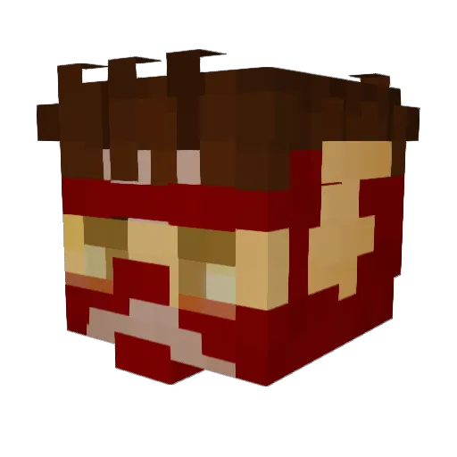 Toebrian Minecraft avatar head, 3D render