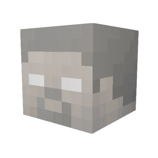 Toecz Minecraft avatar head, 3D render