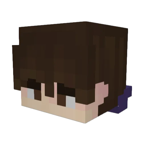 ToedCrayon Minecraft avatar head, 3D render