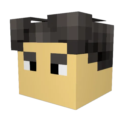 Toeds Minecraft avatar head, 3D render