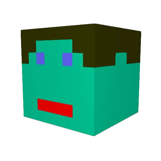 Toejam5 Minecraft avatar head, 3D render