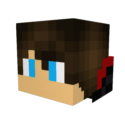 Tofe4Legend Minecraft avatar head, 3D render