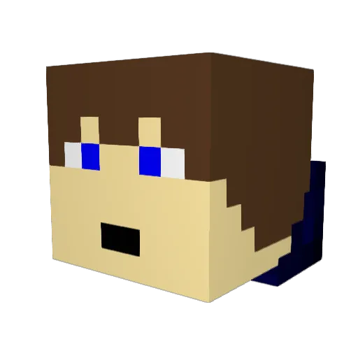 ToffeeMons1er Minecraft avatar head, 3D render
