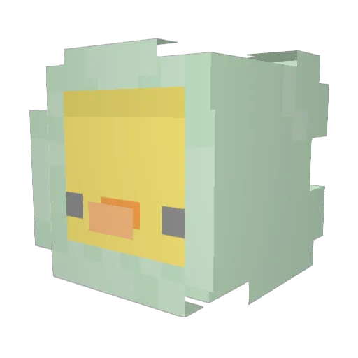 Toffee_12 Minecraft avatar head, 3D render
