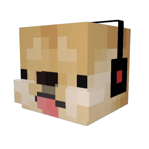 Toffee_1 Minecraft avatar head, 3D render
