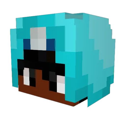 Toffeed Minecraft avatar head, 3D render