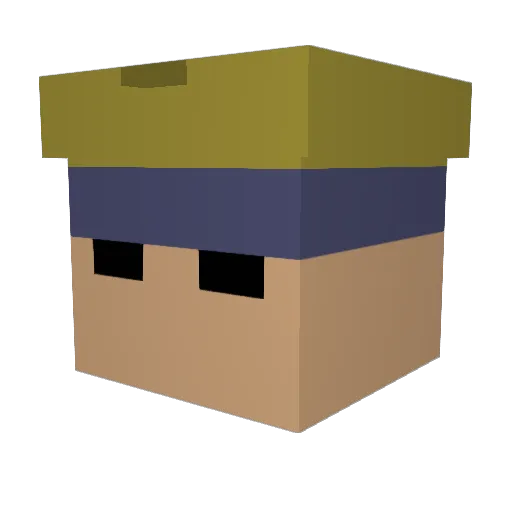 ToffelRymd Minecraft avatar head, 3D render