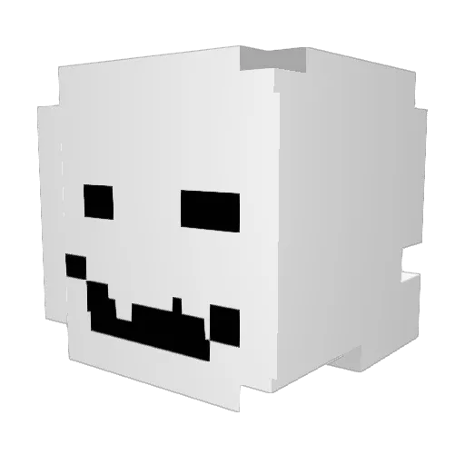 ToffleApple Minecraft avatar head, 3D render