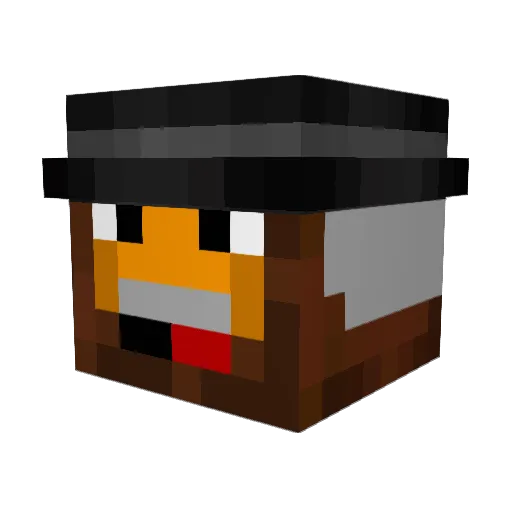 Toffofi Minecraft avatar head, 3D render