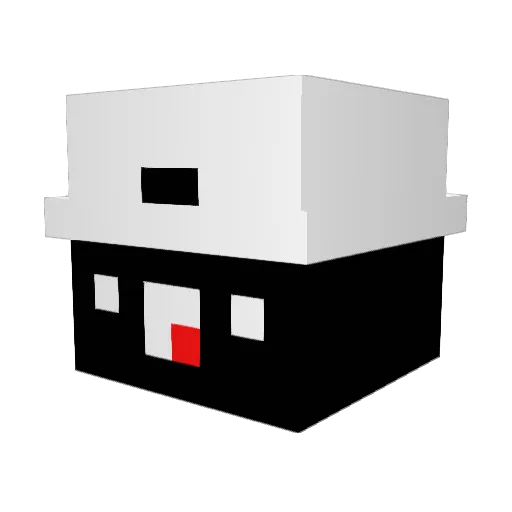 Toflis Minecraft avatar head, 3D render