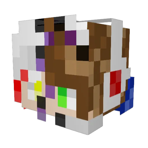 TofuChips Minecraft avatar head, 3D render