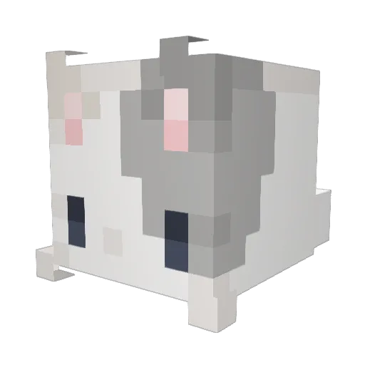 TofuMaomi Minecraft avatar head, 3D render