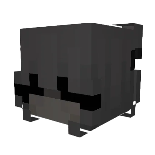 Tofuii Minecraft avatar head, 3D render