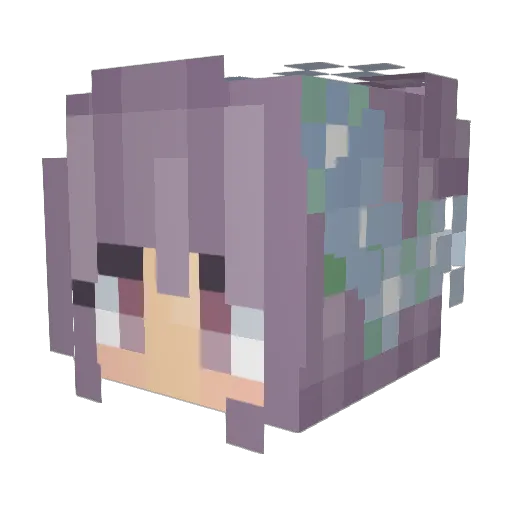 Tofuvi Minecraft avatar head, 3D render