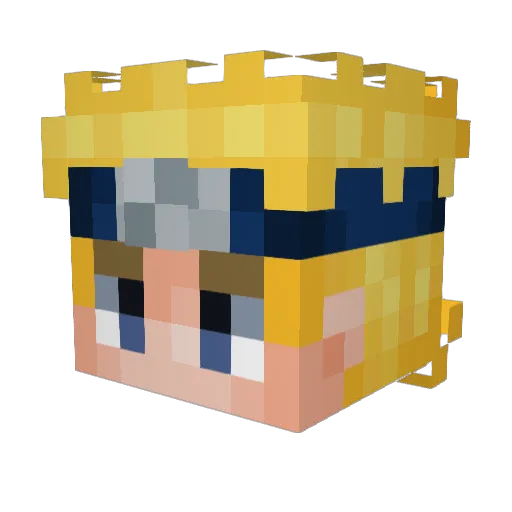 Togago Minecraft avatar head, 3D render