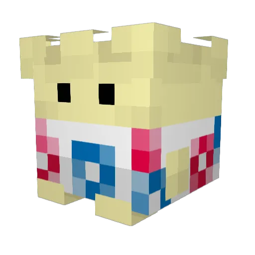 Togebo Minecraft avatar head, 3D render