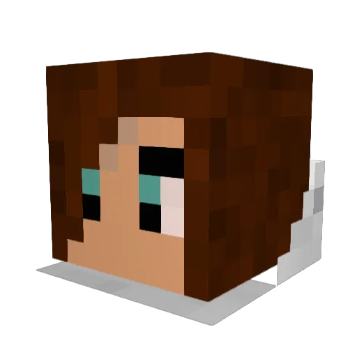 Togetik Minecraft avatar head, 3D render