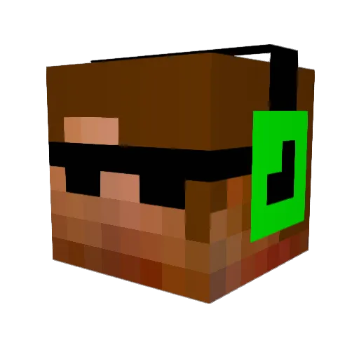 Toggi_2 Minecraft avatar head, 3D render