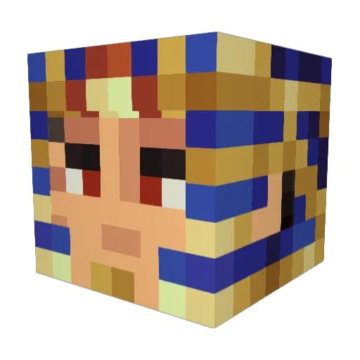 ToggleStraight Minecraft avatar head, 3D render