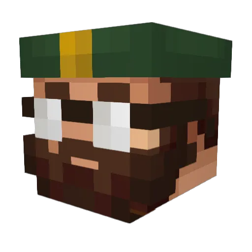 ToggleVurzude Minecraft avatar head, 3D render