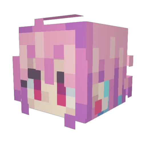 TohaTheDog Minecraft avatar head, 3D render