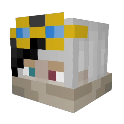 Tohac66 Minecraft avatar head, 3D render
