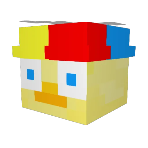 TohhiWe Minecraft avatar head, 3D render
