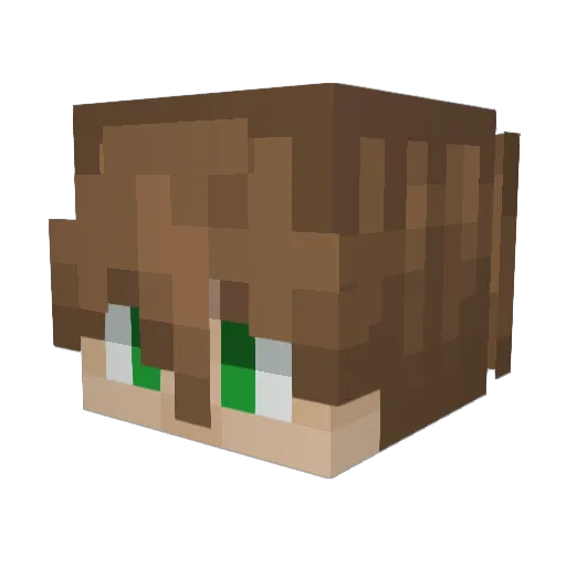 Tohimo Minecraft avatar head, 3D render