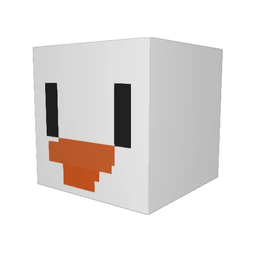 Tohnyish Minecraft avatar head, 3D render