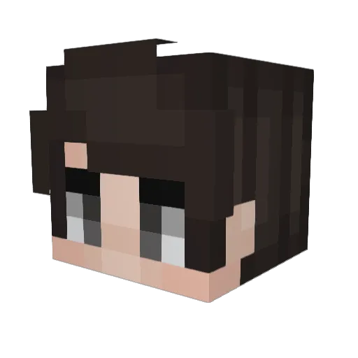 Toho01 Minecraft avatar head, 3D render