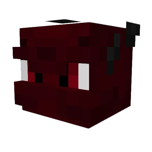 Tohphu Minecraft avatar head, 3D render