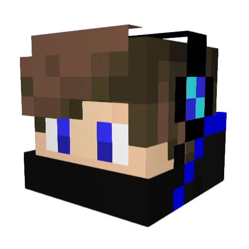 ToiFlo Minecraft avatar head, 3D render