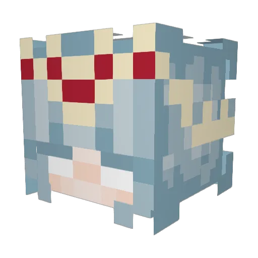 ToiIII Minecraft avatar head, 3D render